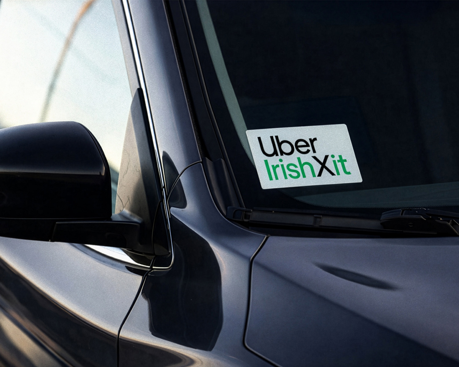 uber irishxit driver window decal